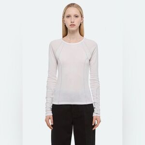 Helmut Lang Women’s BMX Raglan Top in Optic White Size M